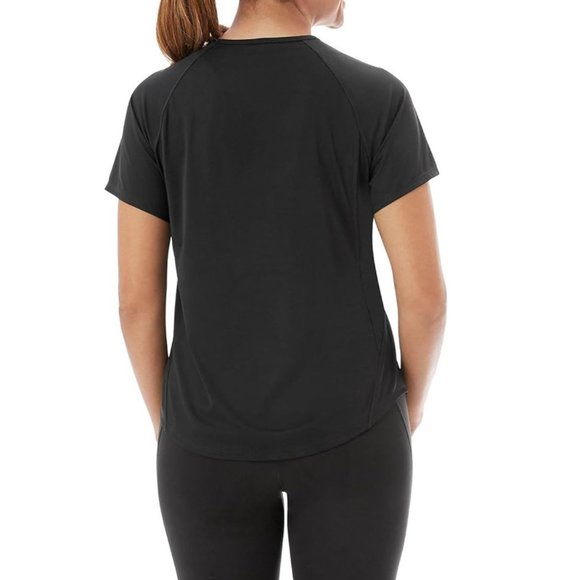Members Mark Womens Moisture Wicking Work it Out Active Tee Shirt Black Size XXL - Picture 2 of 12